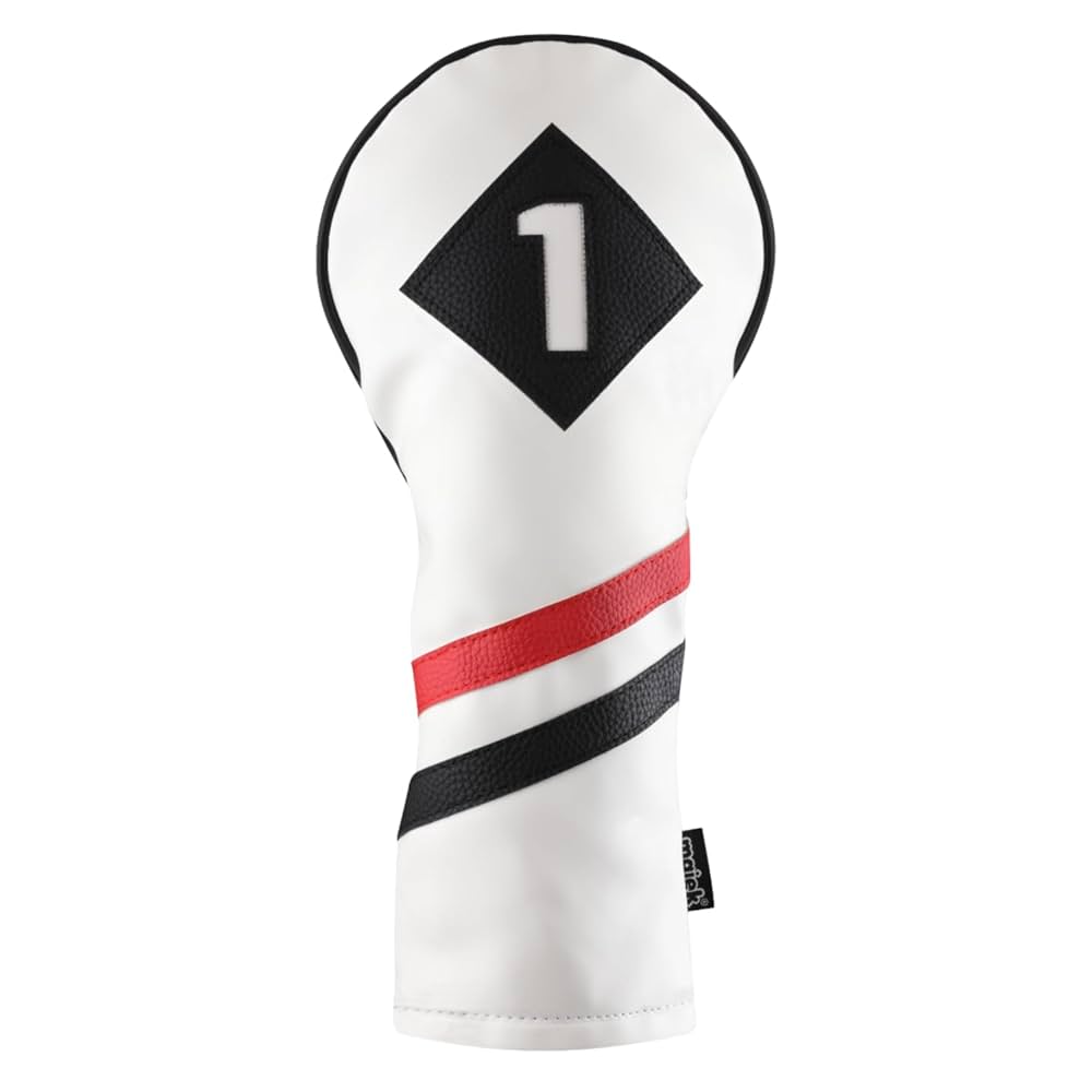 Amazon.com : Majek Retro Golf Headcover White Red and Black